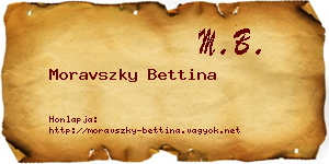 Moravszky Bettina névjegykártya